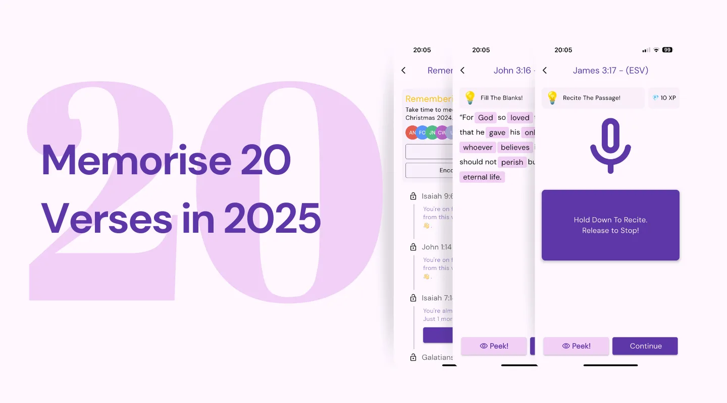 Memorize 20 Verses in 2025!